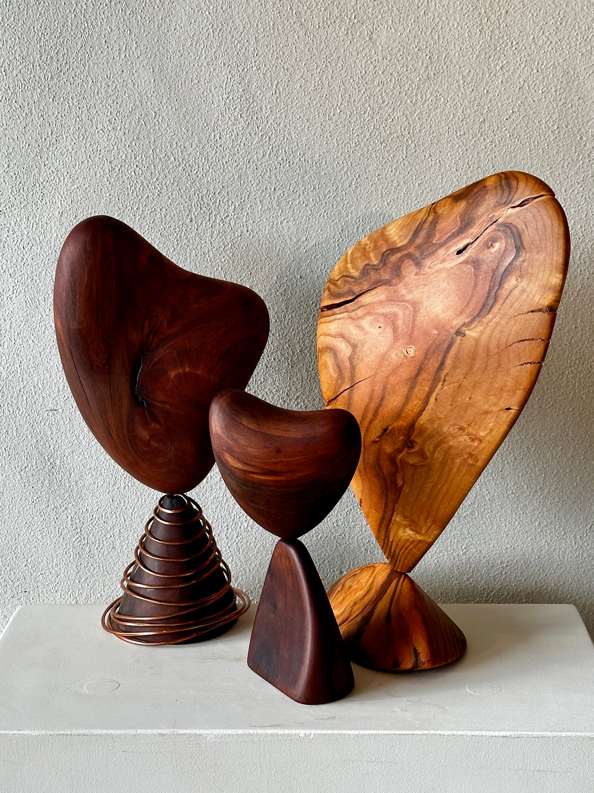Family set - NZ Wood Craft Art - Heart